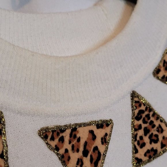 Vintage Sweatshirt Painted Animals Puff Paint Safari 80s Retro Name on Sleeve - Picture 3 of 12